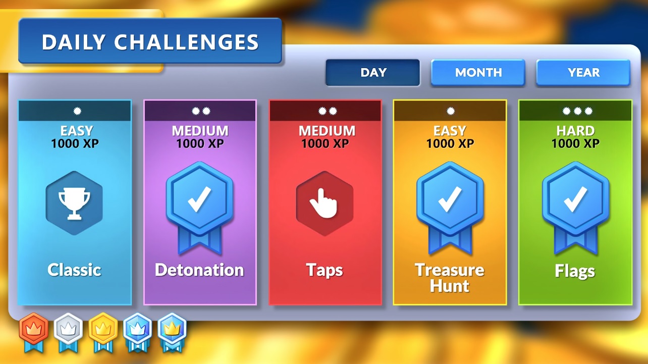 Daily Challenges dashboard